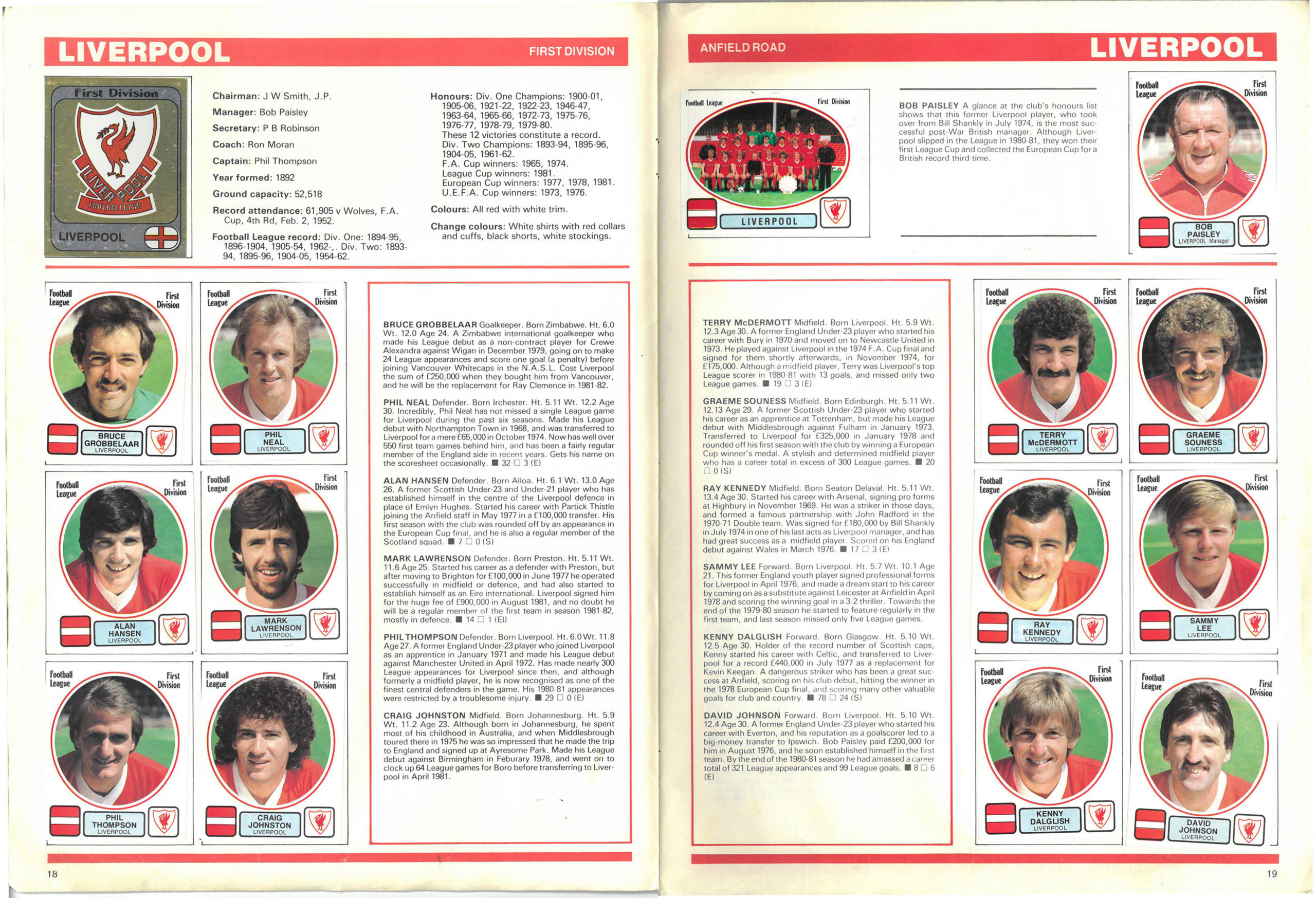 Football 82 - Fance - 1ère et 2ème Division - Panini 1982 Football